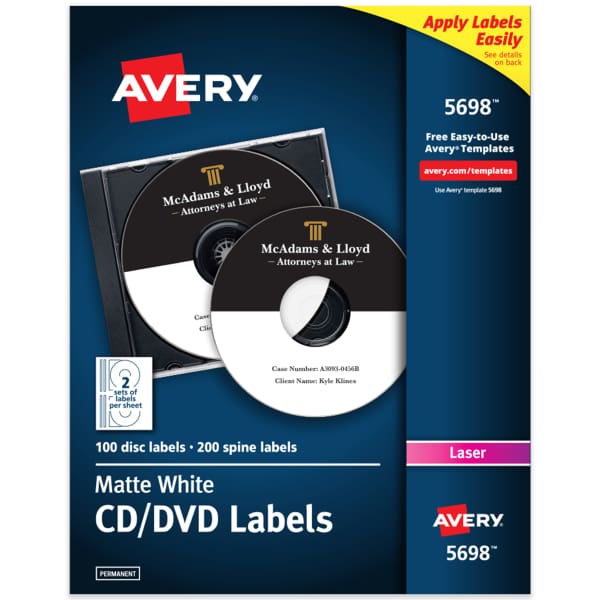 CD Labels, 100 CD Labels & 200 Spine Labels